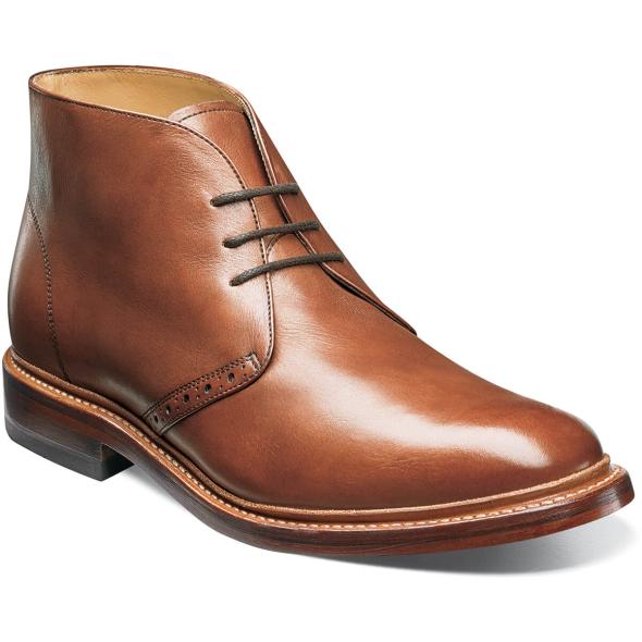 Men's Classic Shoes | Cognac Plain Toe Chukka Boot | Stacy Adams Madison II