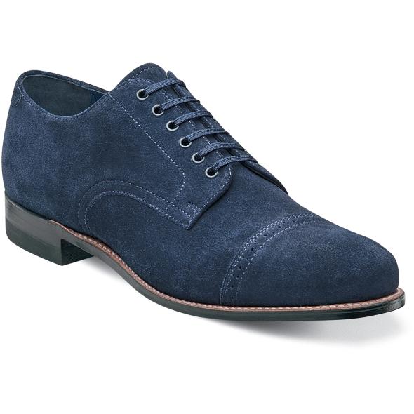 Men's Classics Shoes | Blue Suede Suede Cap Toe Oxford | Stacy Adams ...