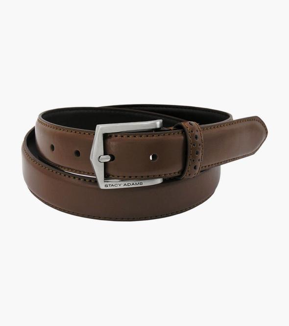 Pinseal Perf Strap Genuine Leather Belt Men’s Belts | Stacyadams.com