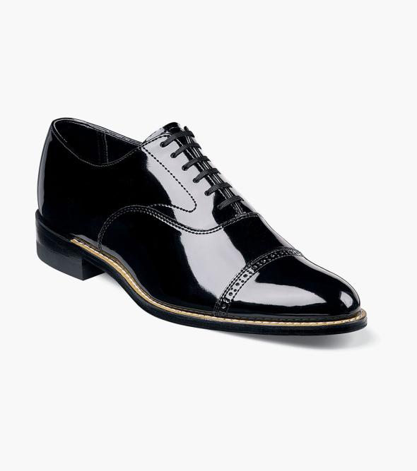 Stacy Adams Waltham – Oxford Uomo In Pelle Con Punta Cappotta – Nero – Taglia 11.5 US (45 EU)