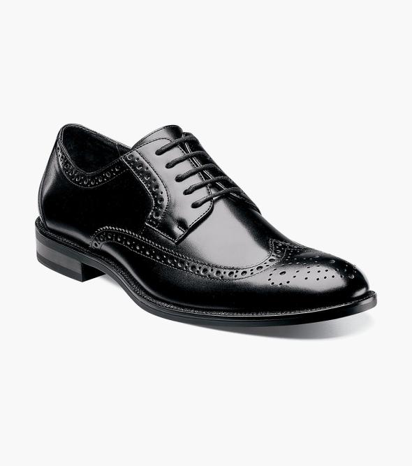 Stacy Adams Men's Garrison Wing tip leather Black Shoes 24916-001 