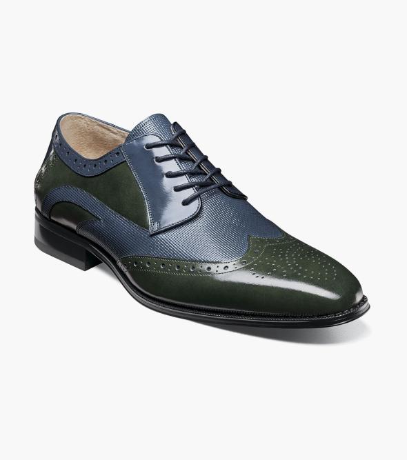 Men\'sY2K Stacy Adam’s Two-Tone Navy and Gray Dress Shoes Vintage Stacy Adams Shoes - Etsy main image 4