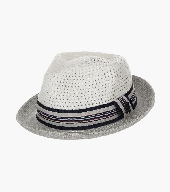 Amani Fedora Paper Braided Pinch Front Hat Men's Hats | Stacyadams.com