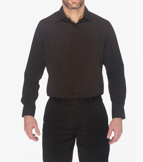 model dress shirt Classic Short-Sleeve Coufran Shirt Black