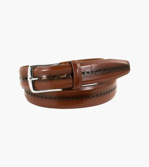 Carnegie Perf Leather Belt Men’s Belts | Stacyadams.com