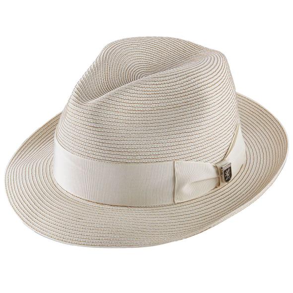 Men's Hats | Men's Accessories | White Poly Braid Pinch Front Hat ...
