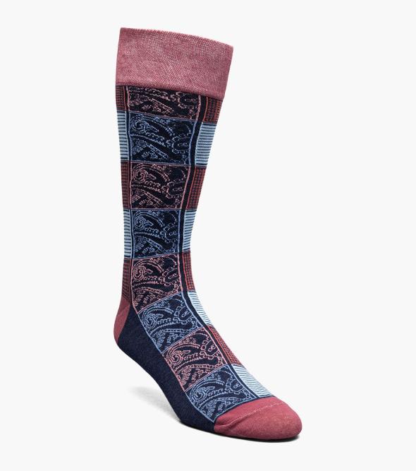 purple paisley dress socks Purple & White "Illusive Paisley" Organic Cotton Socks