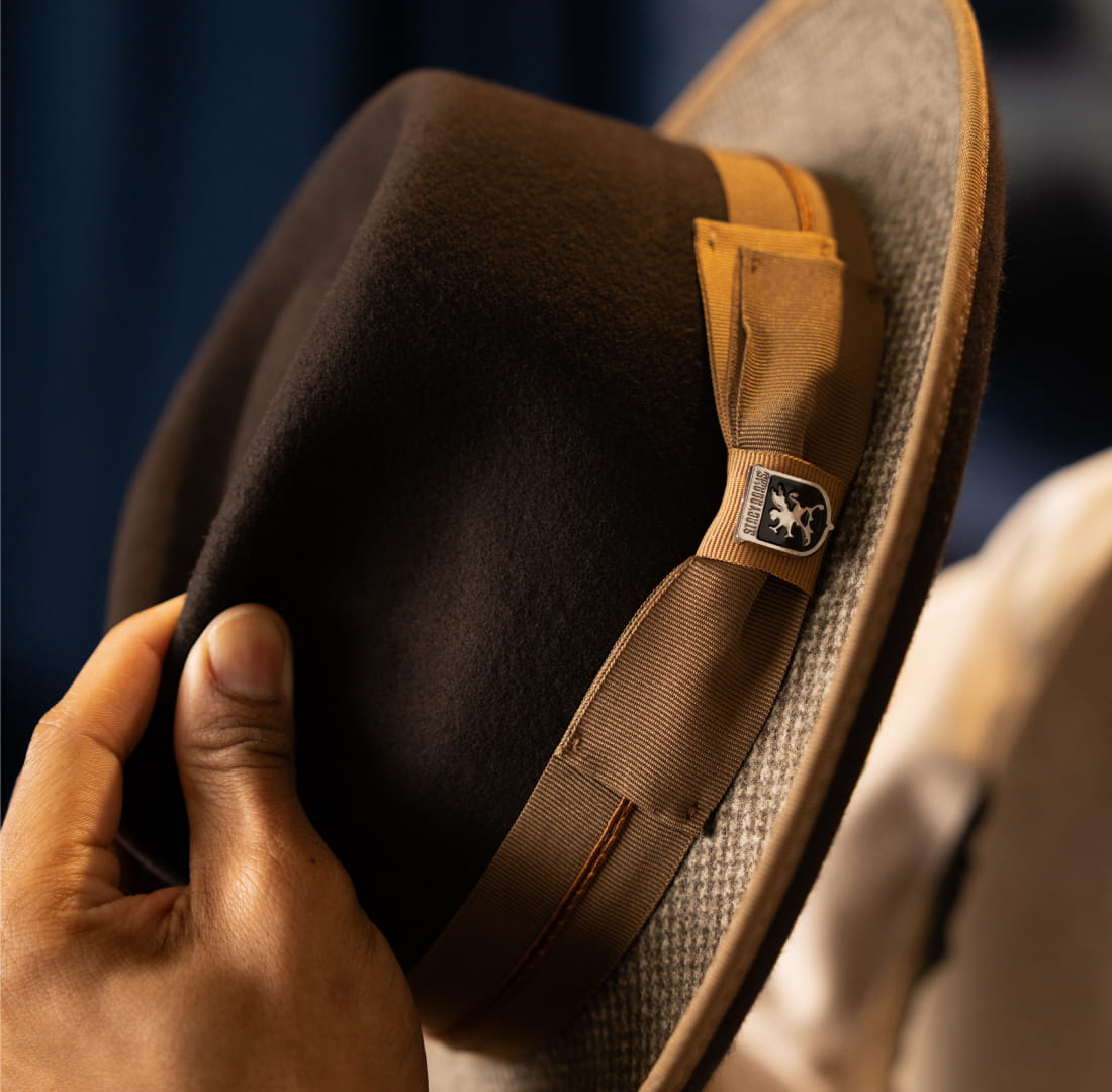 Shop Stacy Adams hats featuring a brown fedora.