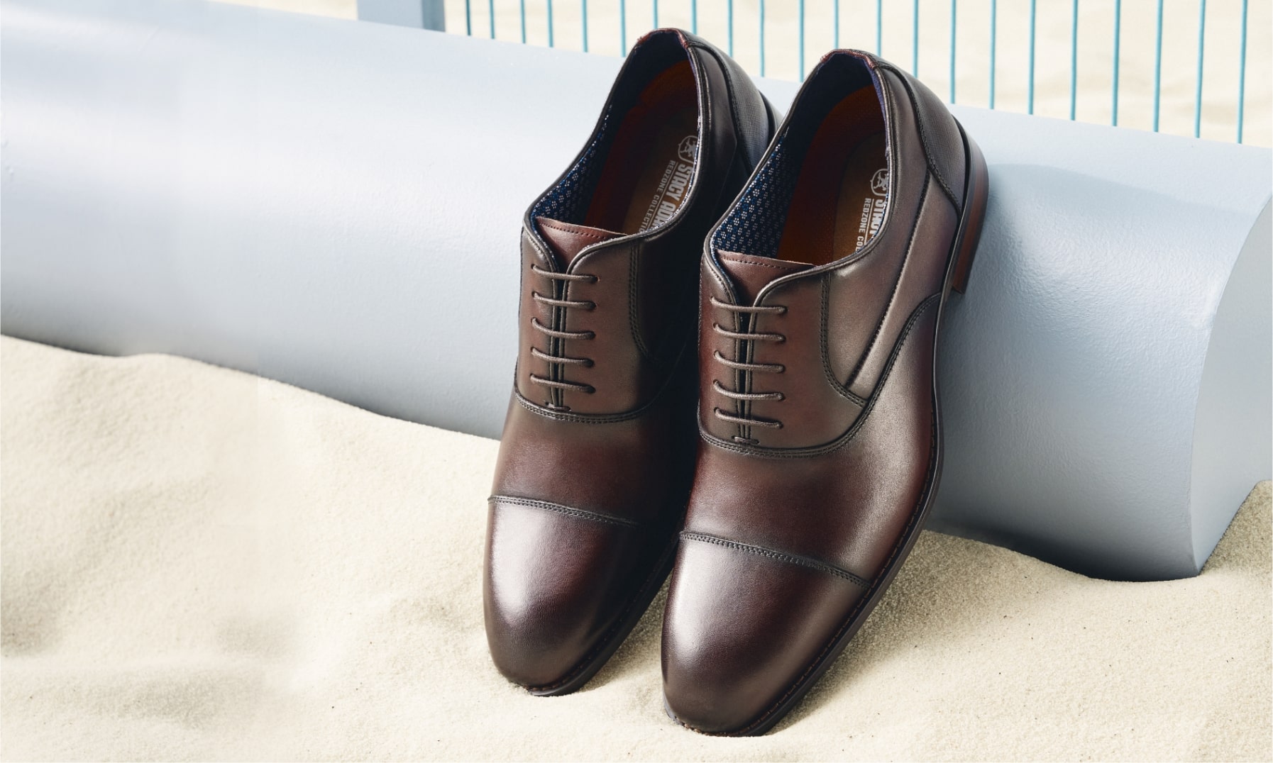 Click to shop dress shoes. Image features the Kallum.