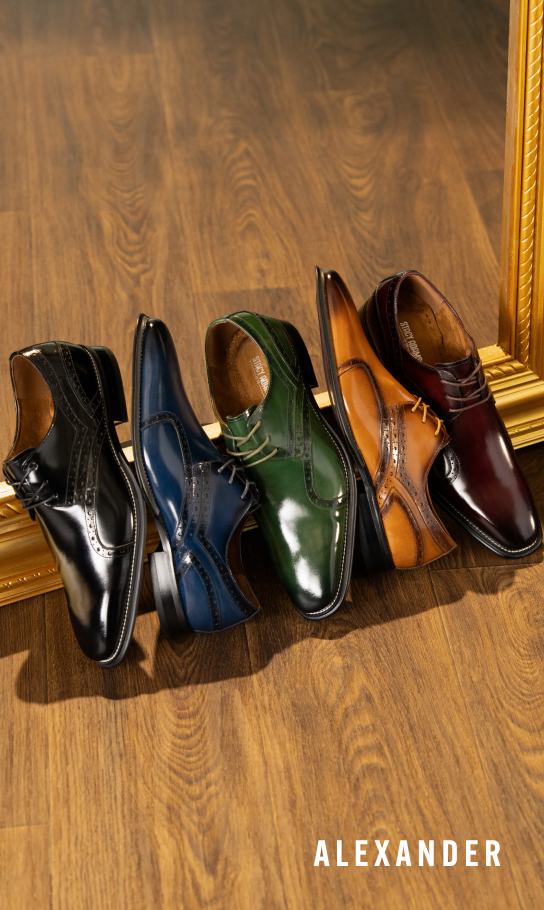  Image features the Alexander oxford in various colors.