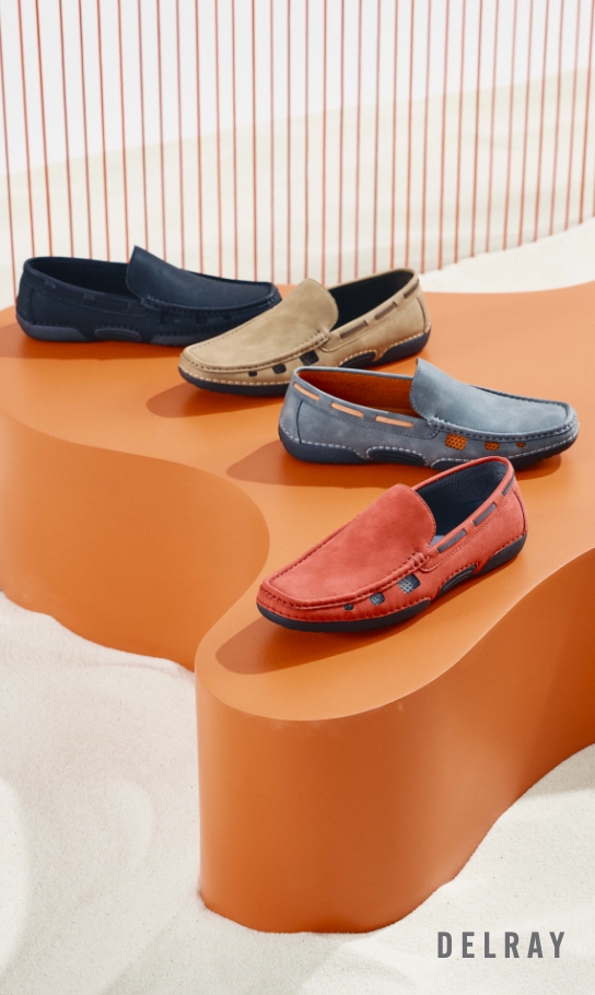 Men's Casual Shoes category. Image features the Delray in all colorways.