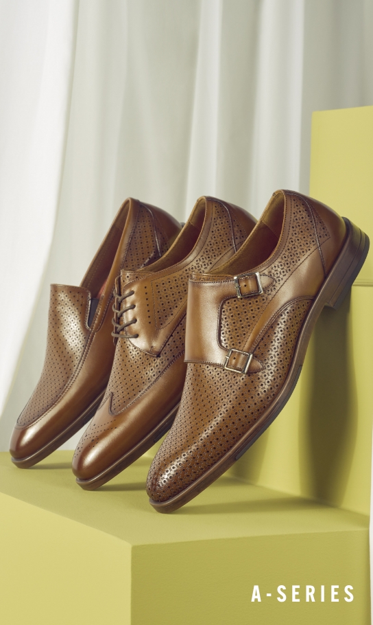 Men's Wingtips category. Image features a variety of Stacy Adams dress styles.
