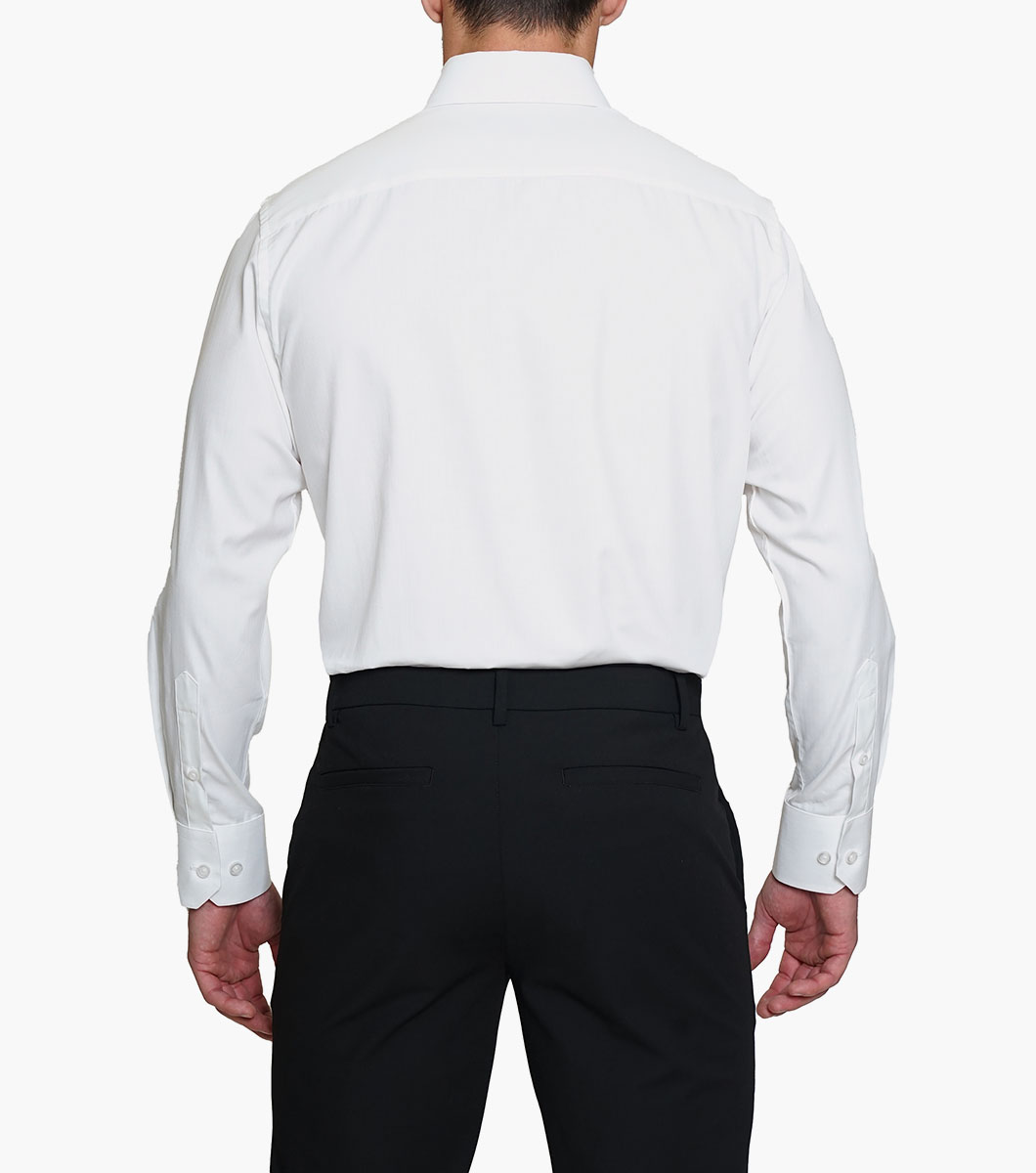 Rory Dress Shirt in White Rotate View