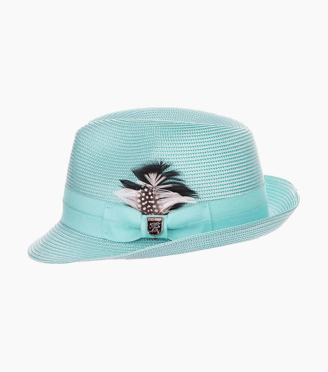 Belmont Fedora in Aqua Rotate View