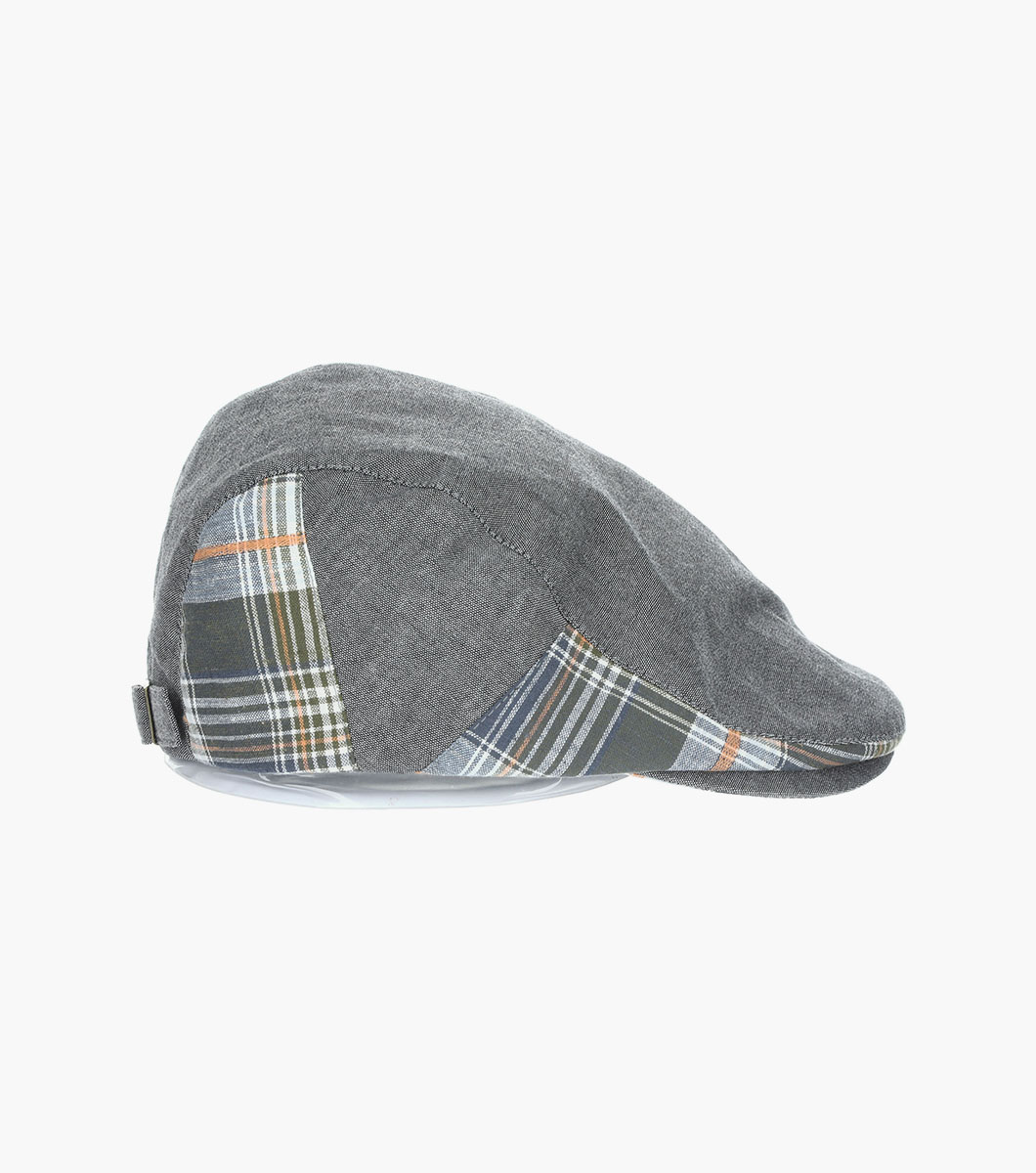 Jeff Flat Cap in Charcoal Rotate View