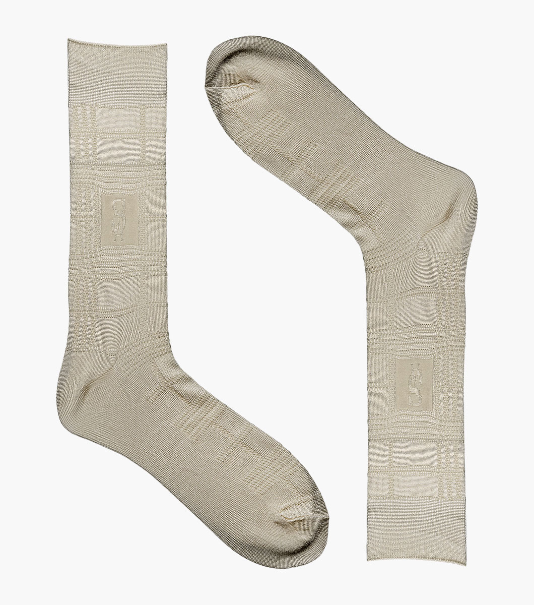 Tonal Plaid in Ivory, View 2