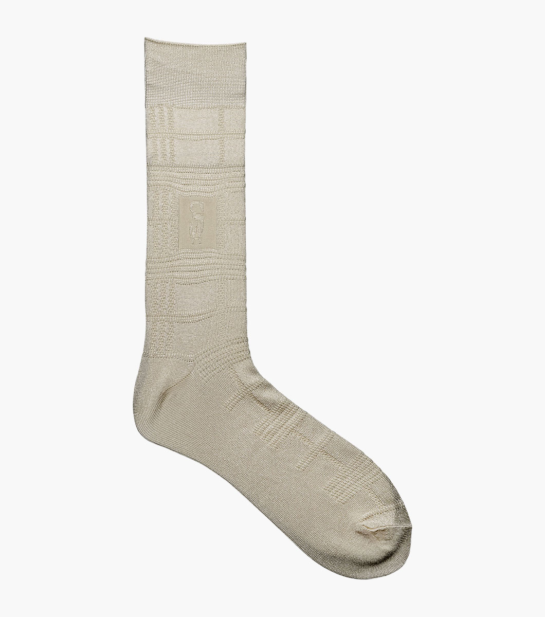 Tonal Plaid in Ivory, View 3