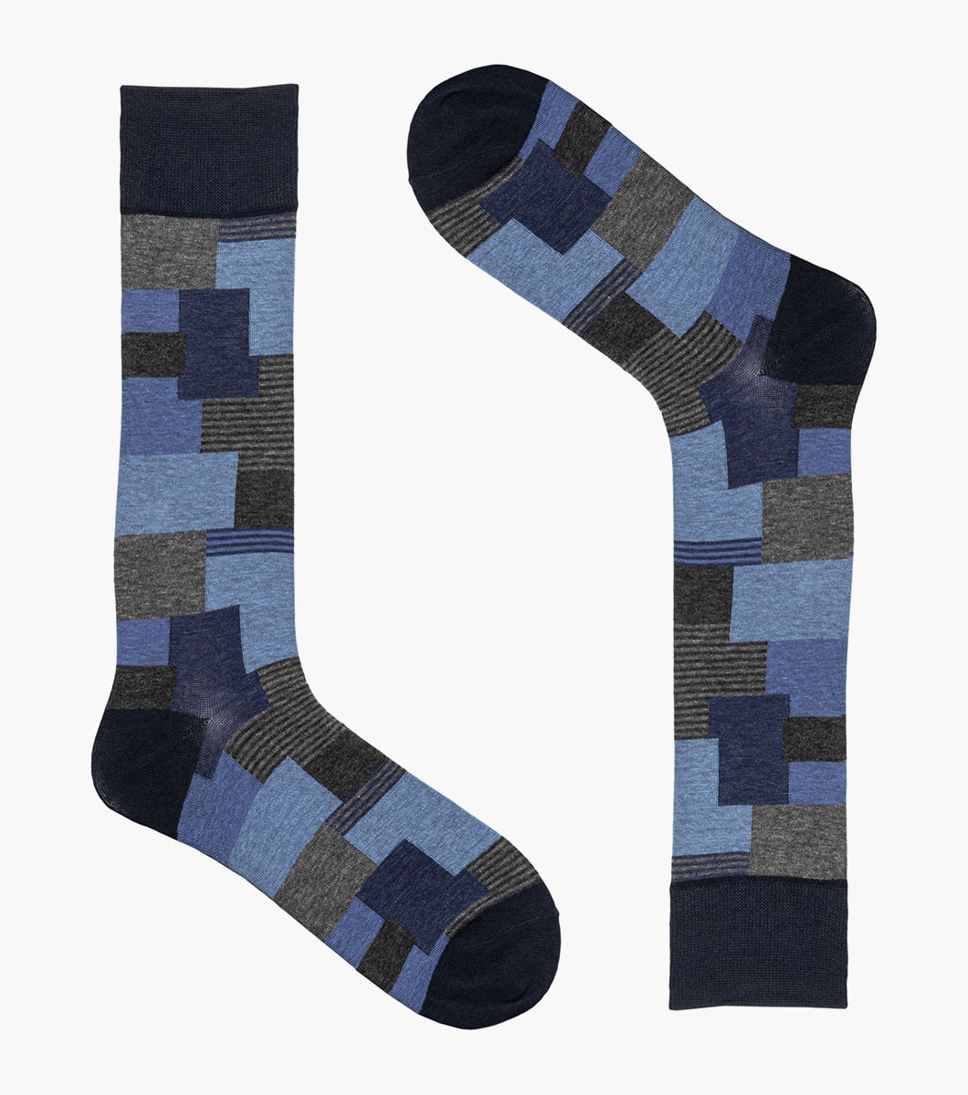 Modern Motif in Blue Rotate View