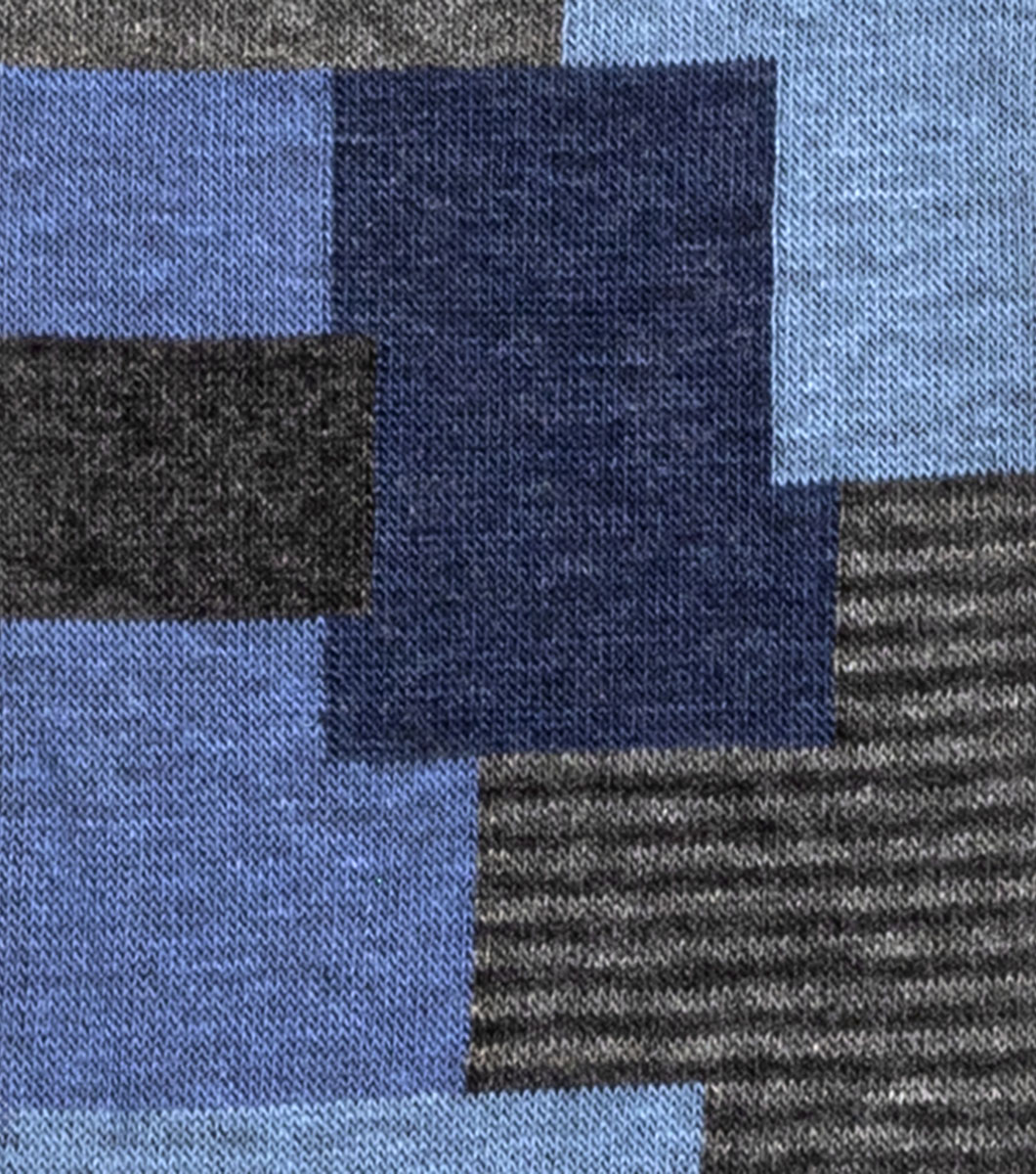 Modern Motif in Blue Rotate View