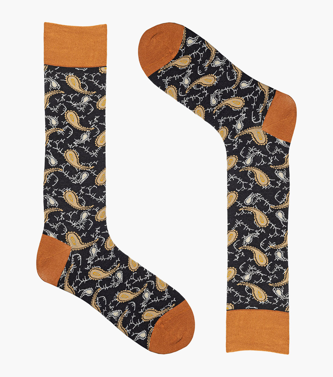 Two Tone Paisley in Black Multi Rotate View