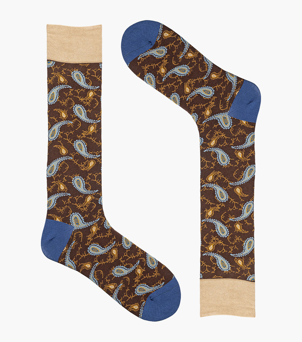 Two Tone Paisley in Brown Multi Rotate View