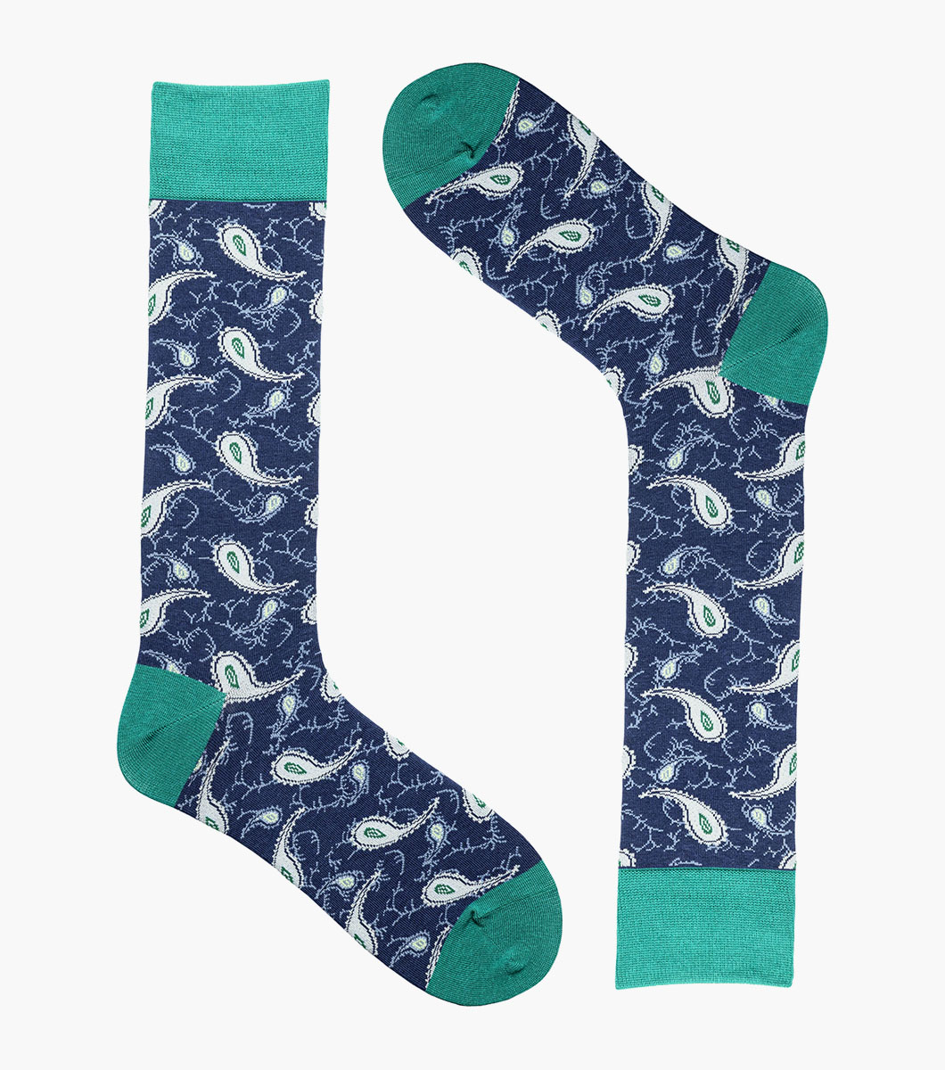 Two Tone Paisley in Aqua Multi Rotate View