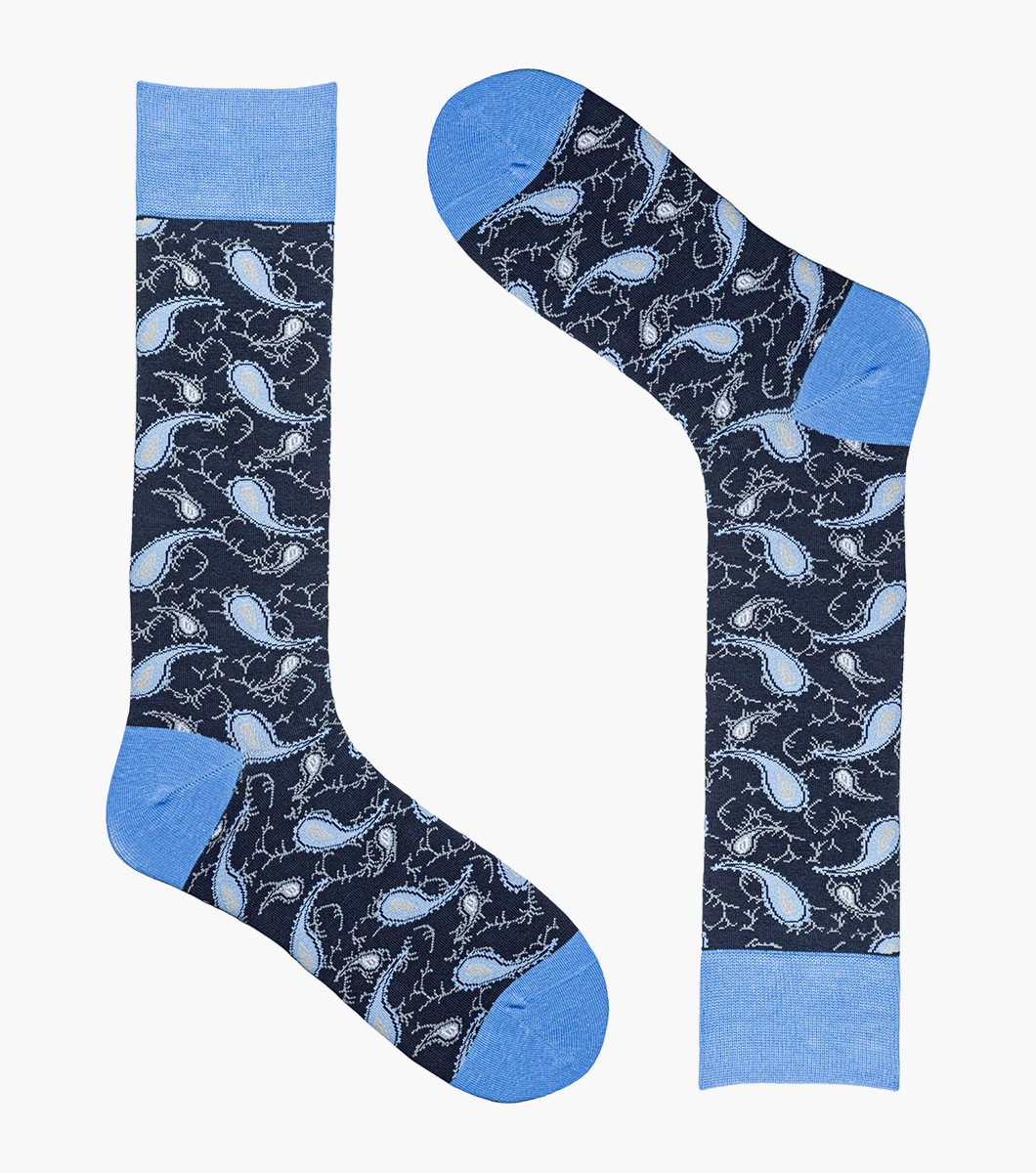 Two Tone Paisley in Blue Multi Rotate View