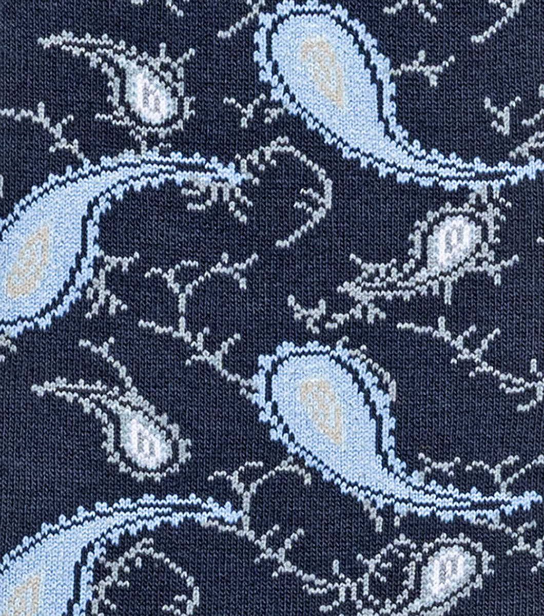 Two Tone Paisley in Blue Multi Rotate View