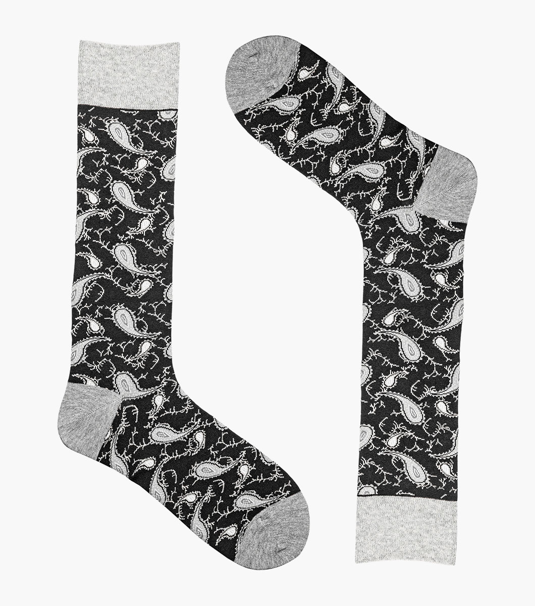 Two Tone Paisley in Black/Gray Rotate View