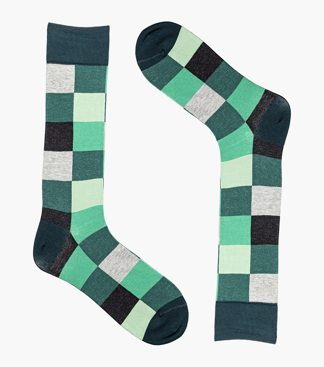 Oversized Checks in Green Multi Rotate View