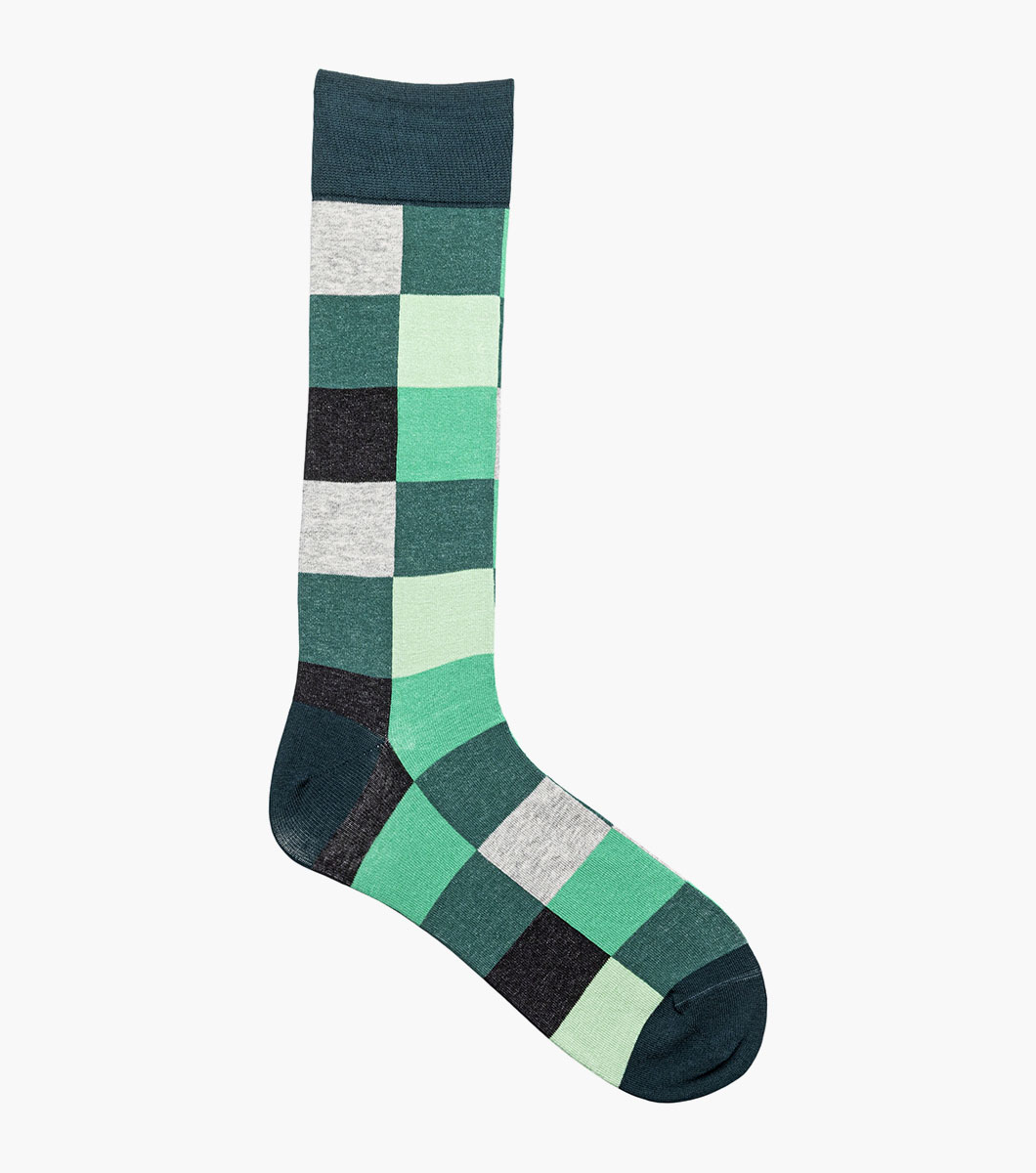 Oversized Checks in Green Multi Rotate View