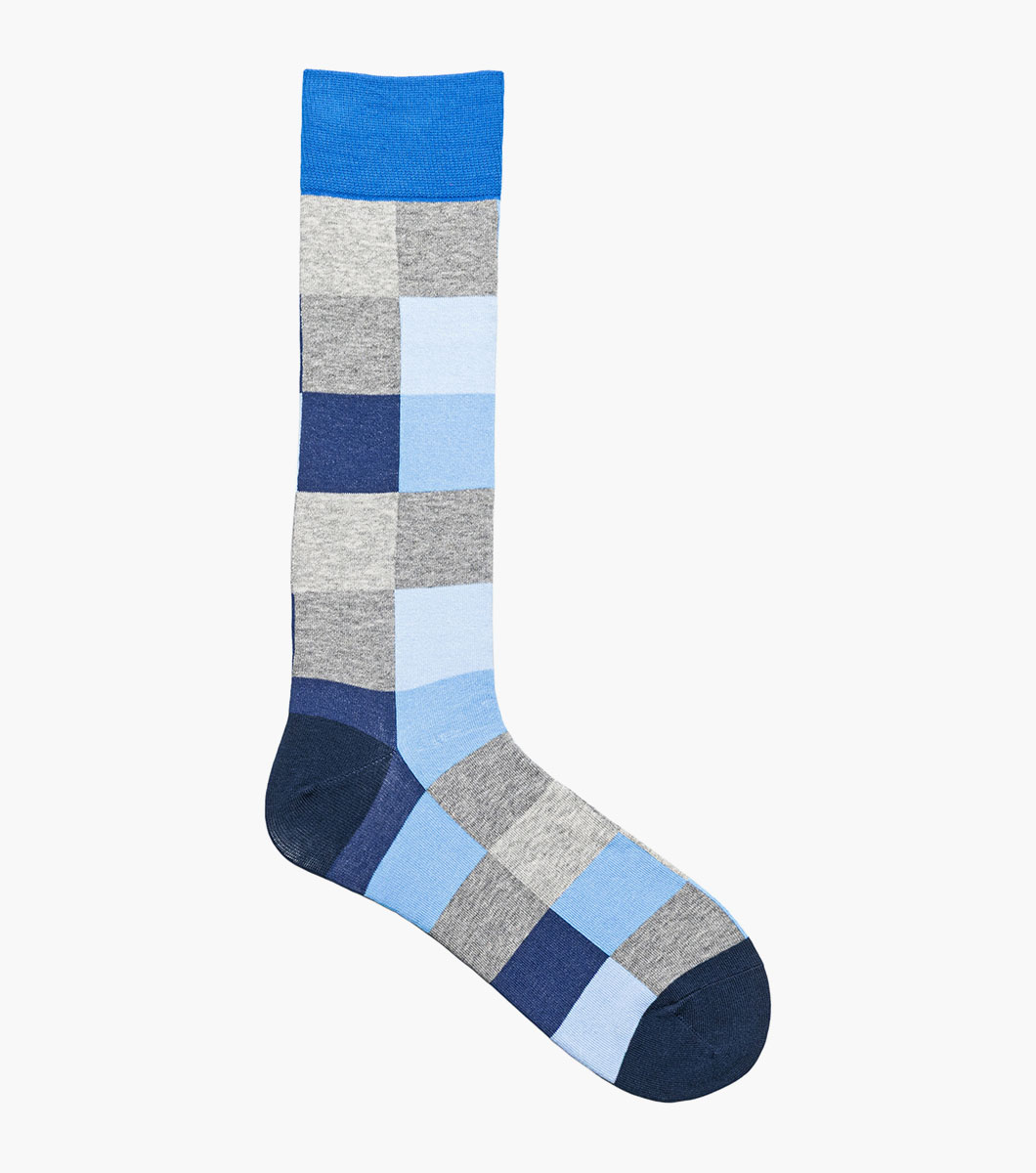 Oversized Checks in Blue Multi Rotate View