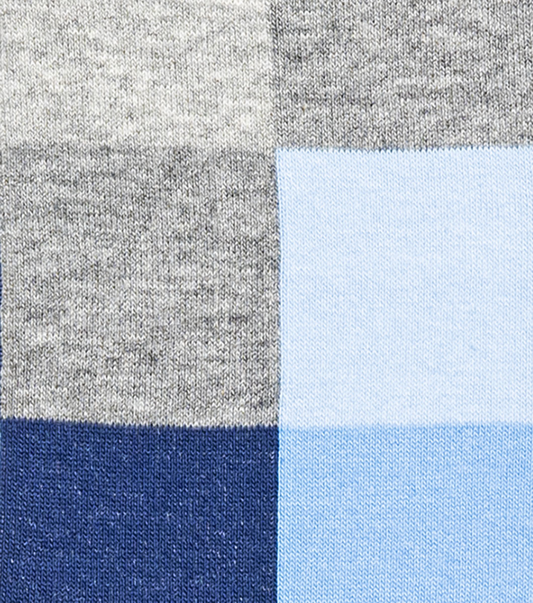 Oversized Checks in Blue Multi Rotate View