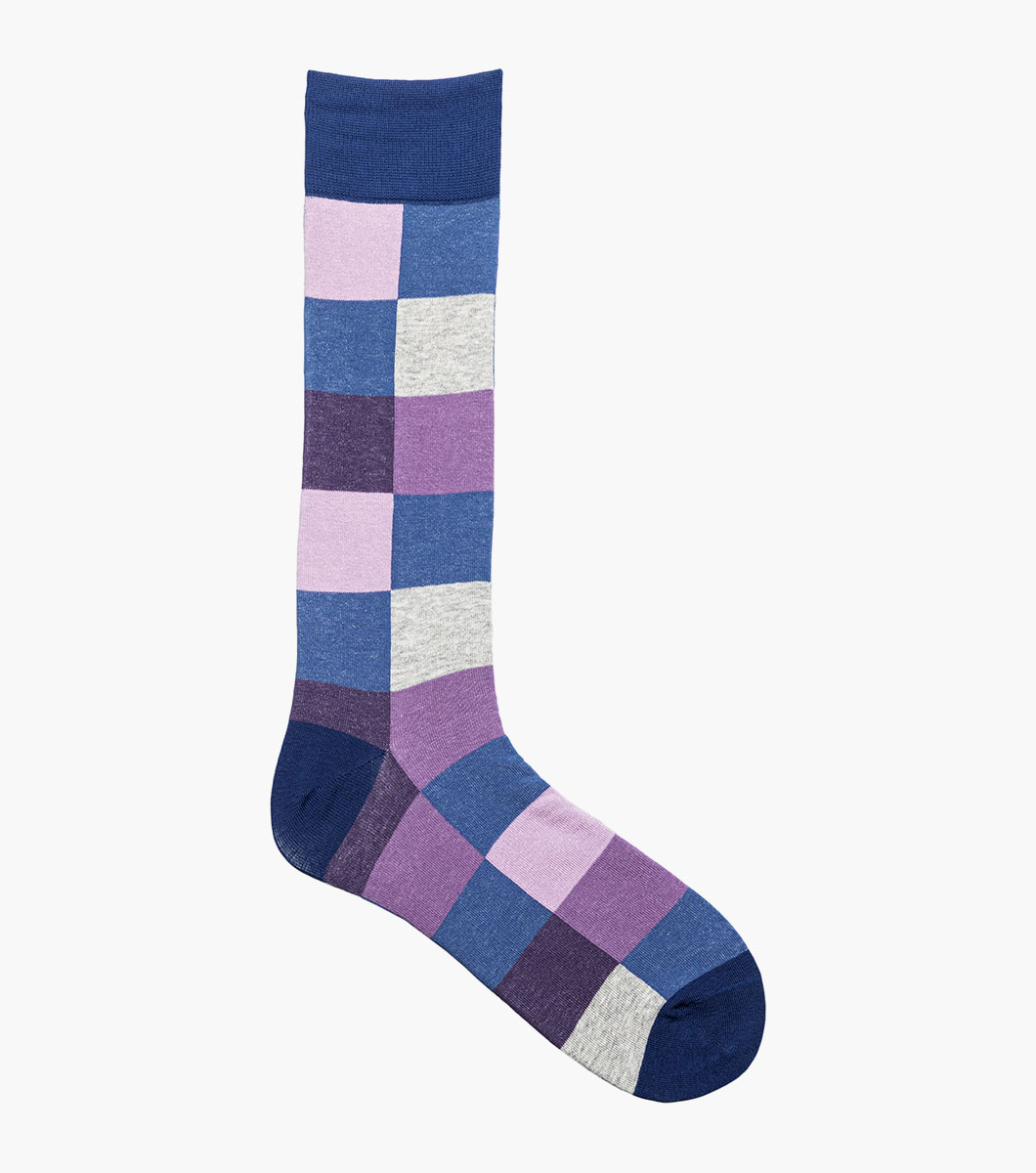 Oversized Checks in Purple Multi Rotate View