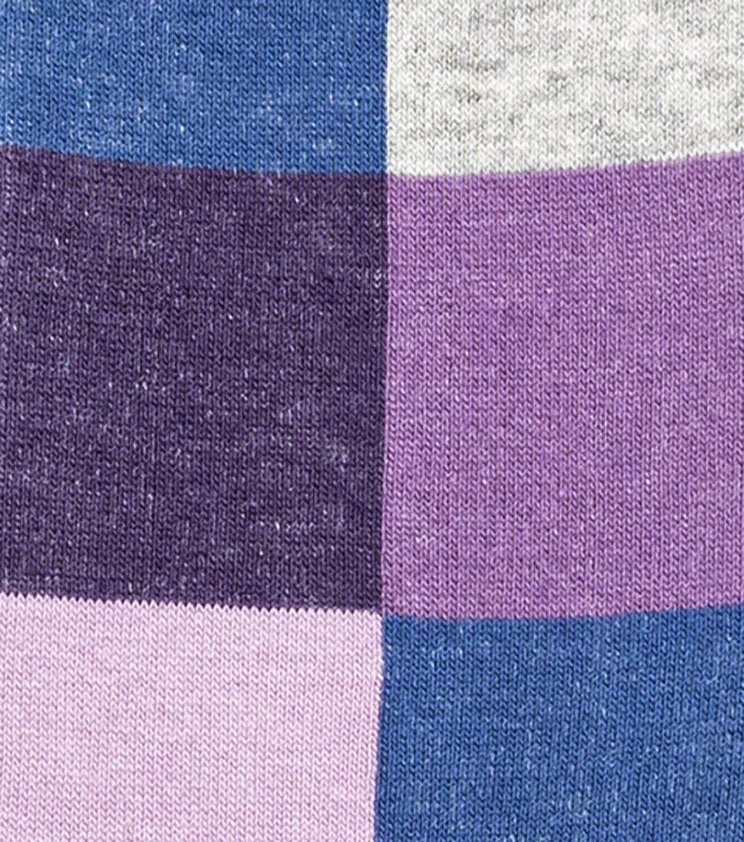 Oversized Checks in Purple Multi Rotate View