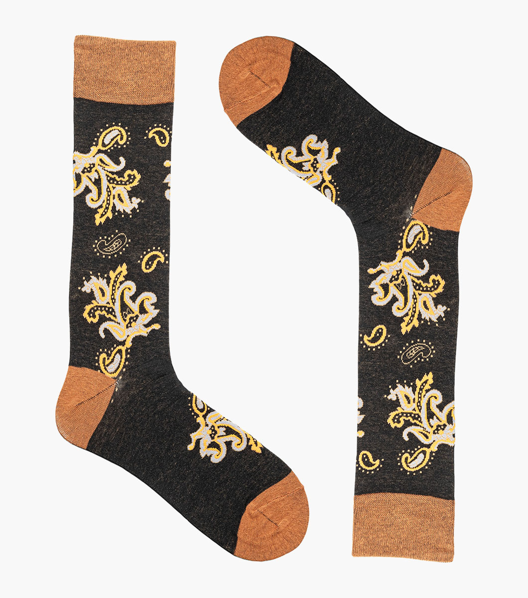 Bold Paisley in Black Multi Rotate View