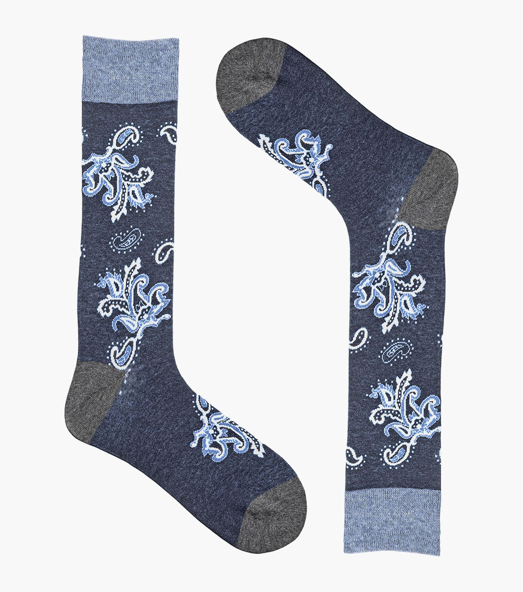 Bold Paisley in Navy Rotate View