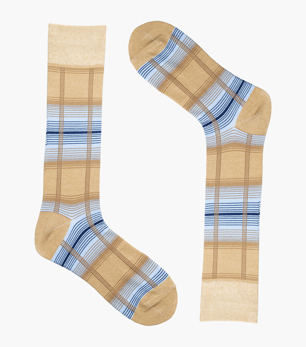 Tri-Color Plaid in Tan Rotate View