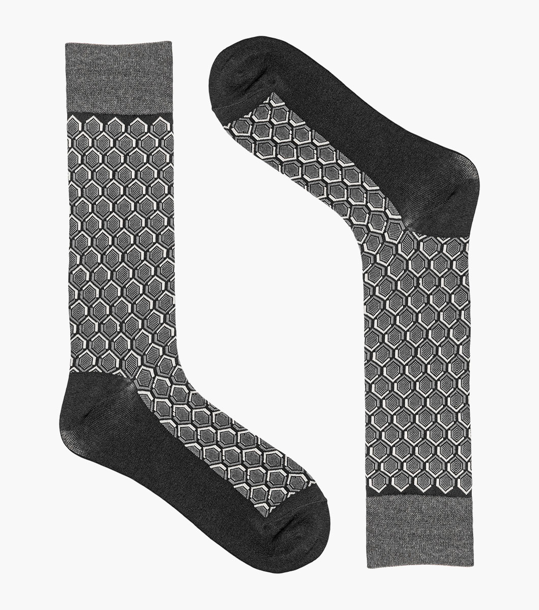 Colorful Hexagons in Black Multi Rotate View