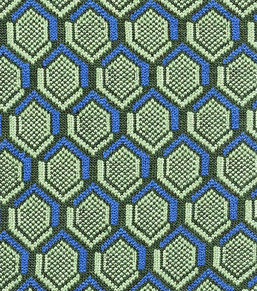 Colorful Hexagons in Green Multi Rotate View