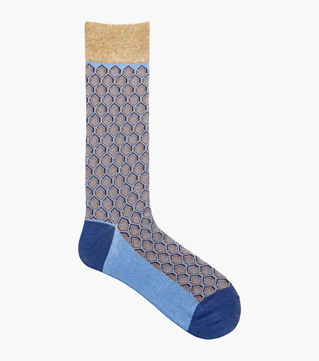 Colorful Hexagons in Blue Multi Rotate View