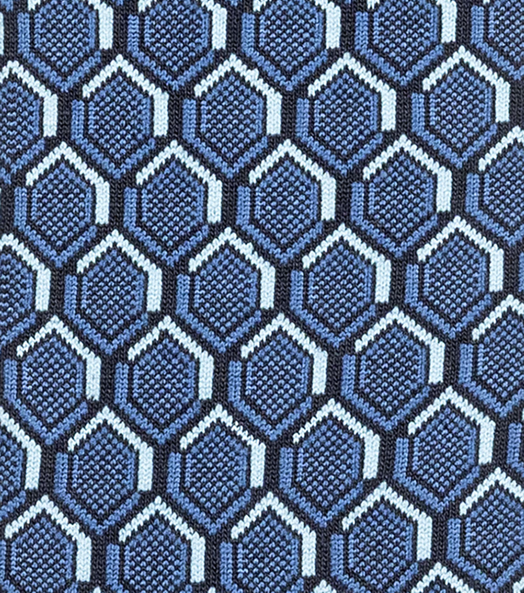 Colorful Hexagons in Navy Multi Rotate View