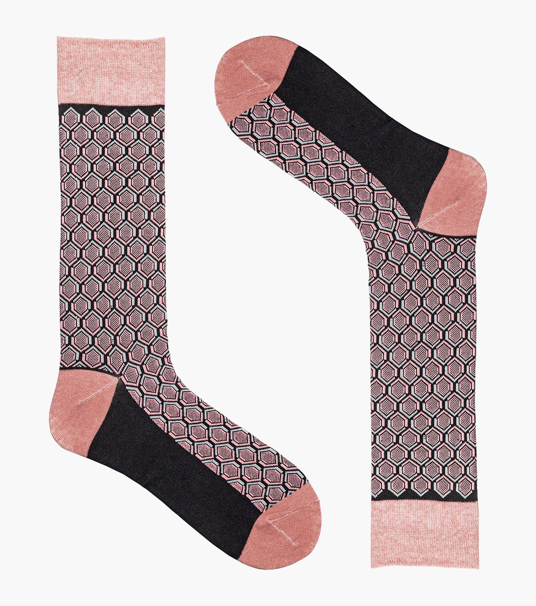 Colorful Hexagons in Pink Multi Rotate View