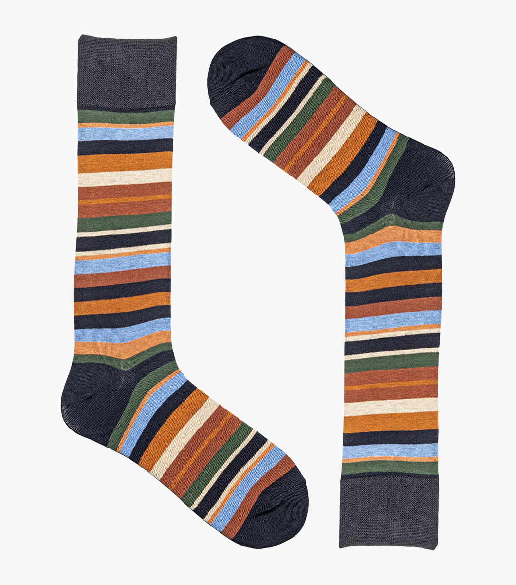 Assorted Stripe in Black Multi Rotate View