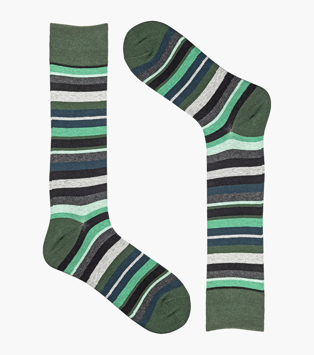 Assorted Stripe in Green Multi Rotate View