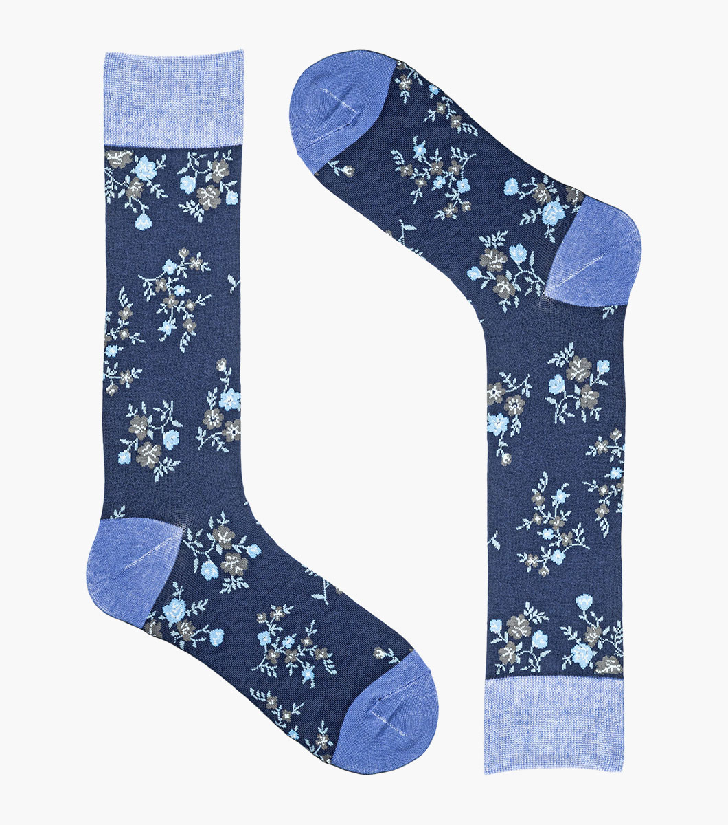 Flowering Vine in Navy Rotate View