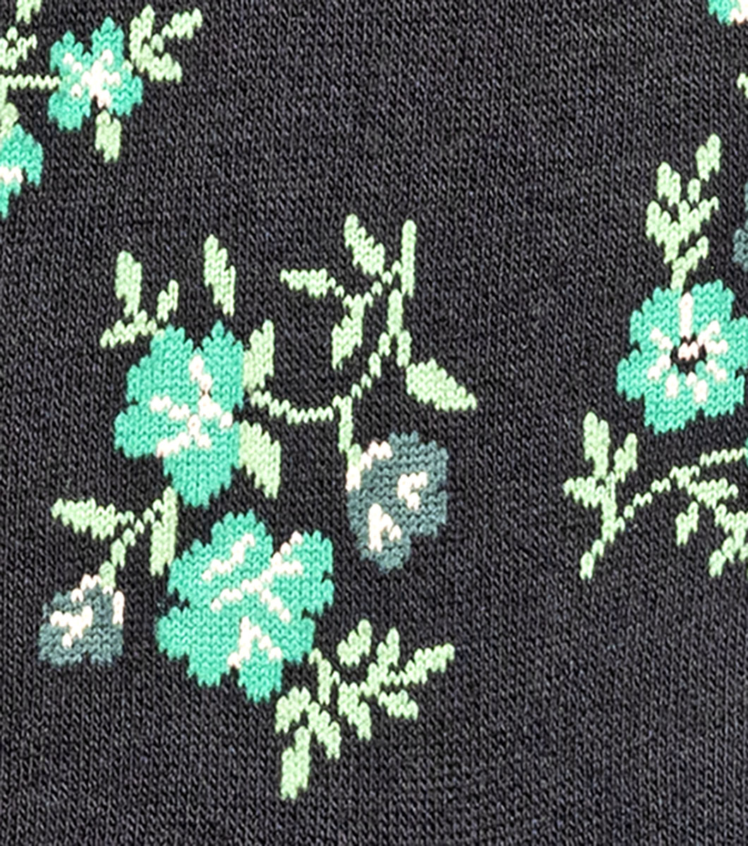 Flowering Vine in Black/Lime Green Rotate View