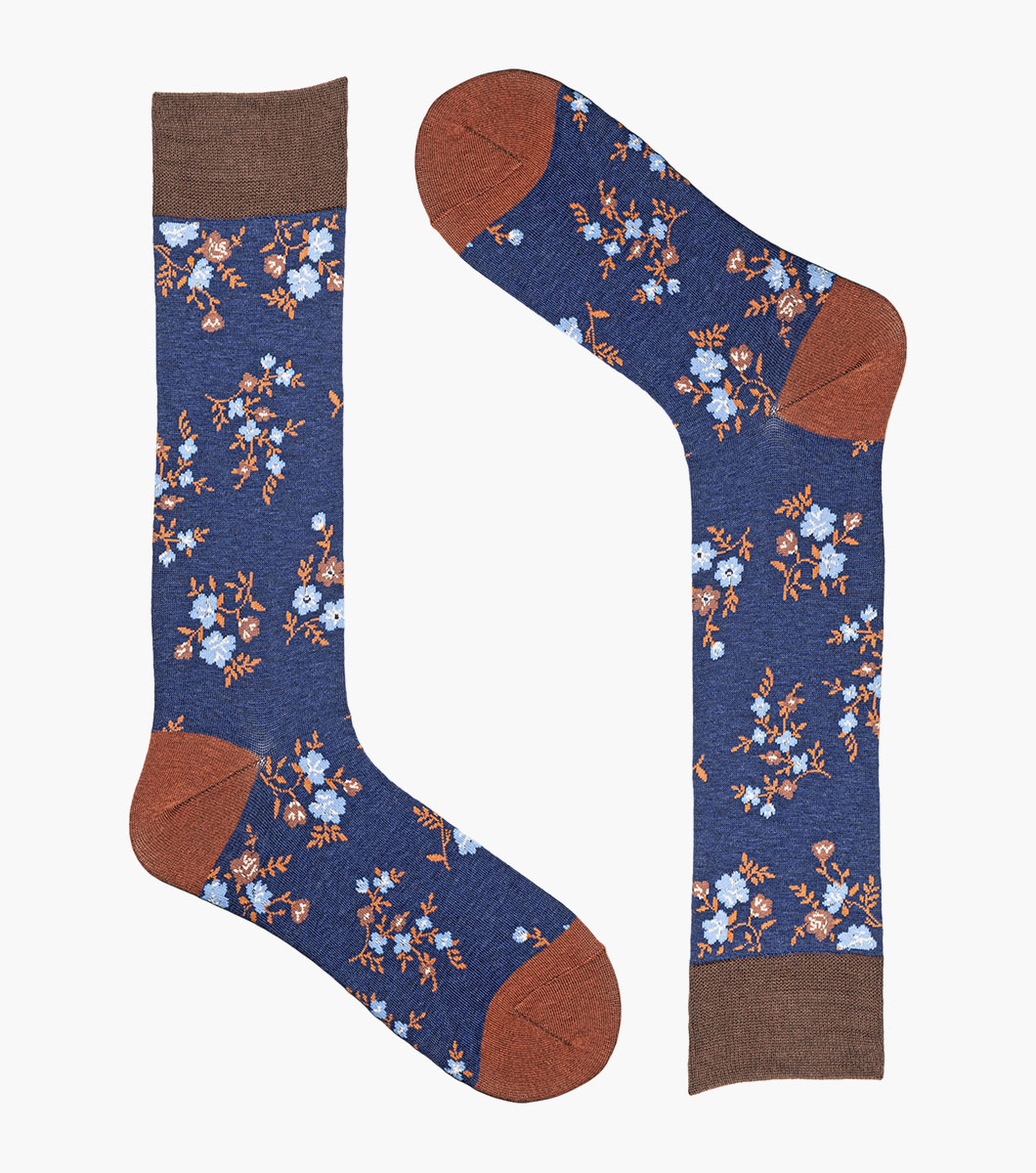 Flowering Vine in Brown and Navy Rotate View