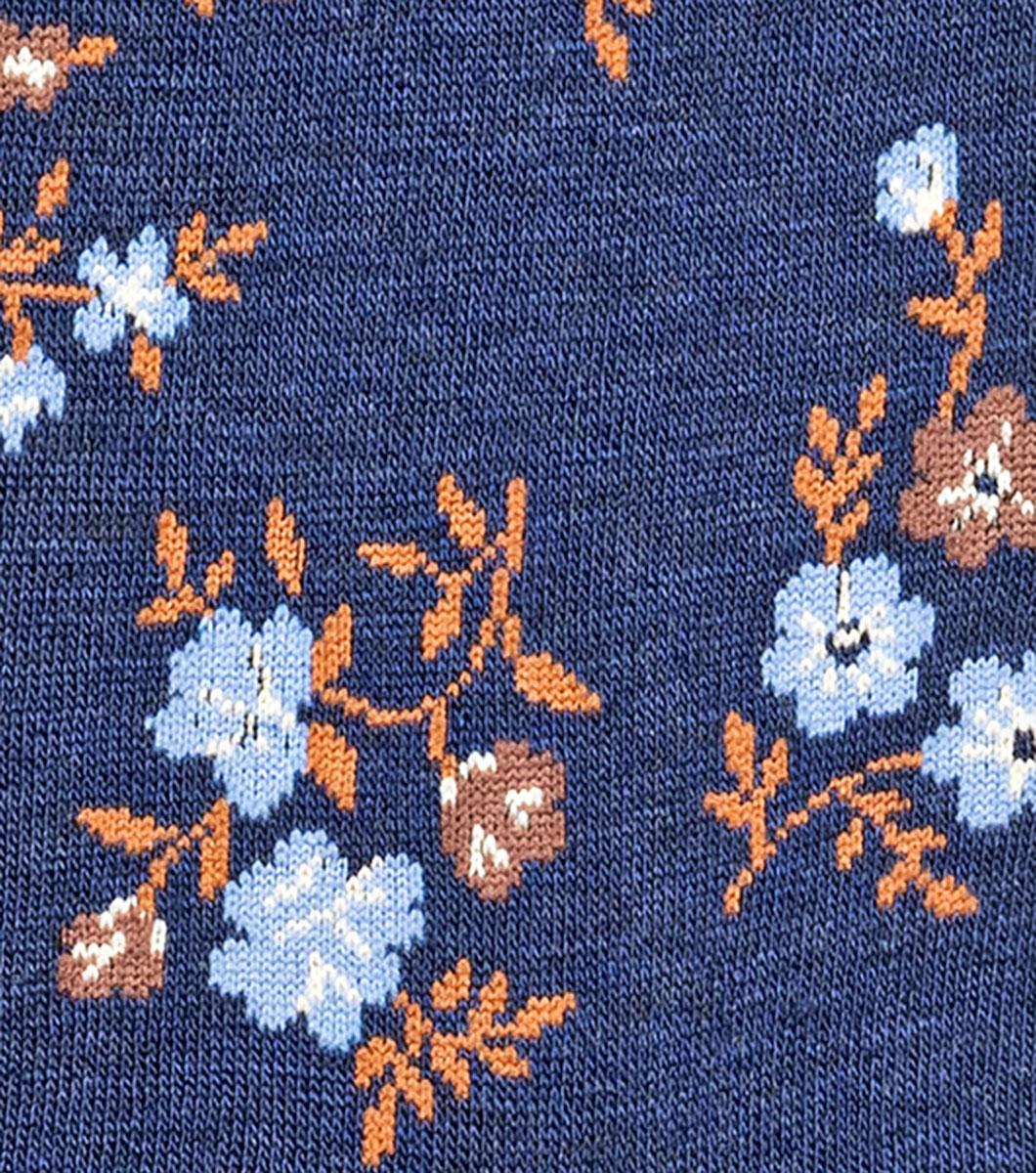 Flowering Vine in Brown and Navy Rotate View