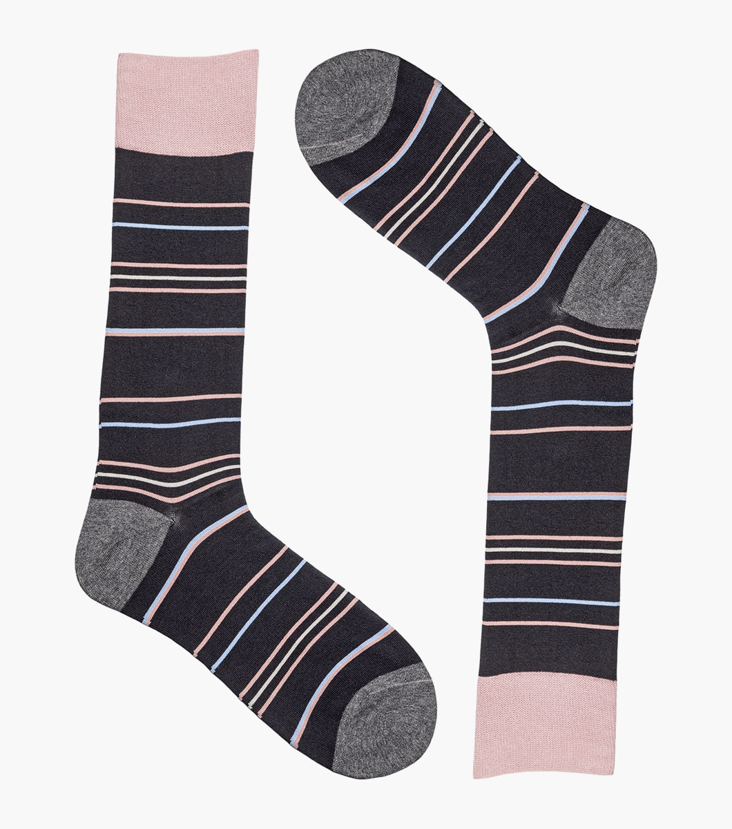 Narrow Stripes in Black Multi, View 2